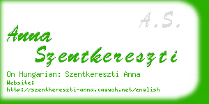 anna szentkereszti business card